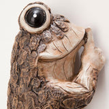 Bits and Pieces Keep Quiet Frog Tree Peeker - Adorable Tree Sculpture - Garden Decoration - Yard Art