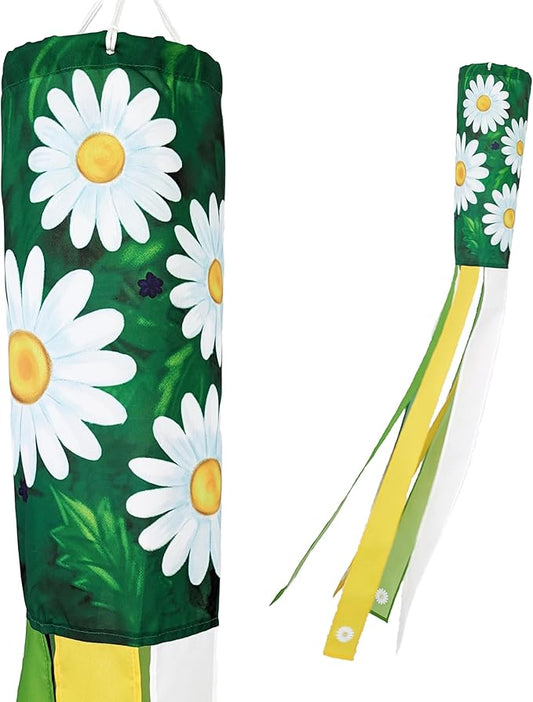 Madrona Brands Daisy Flower Windsock for Outside 48-Inch | Durable Outdoor Decorative Hanging Wind Sock Flag | Yard, Garden, Patio