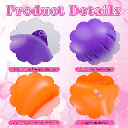 Realspring 12 Pcs 12 Inch Spring Inflatable Outdoor Decorations Butterfly Flowers Inflatable Hanging Ornament Large PVC Spring Butterfly Flowers Blow up Yard Party Indoor Outdoor Decor