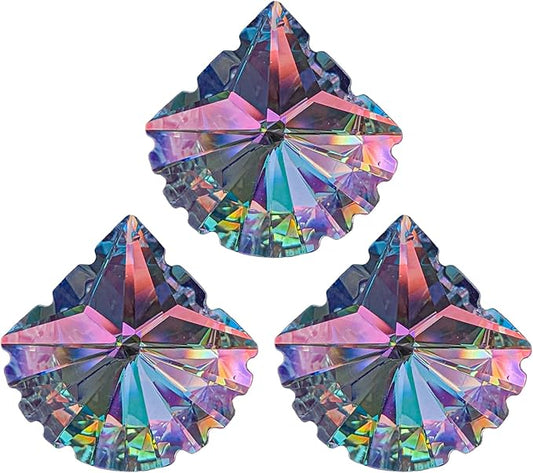 Crystal Prism Pendant DIY Suncatcher, Fan-Shaped Hanging Crystal Prism suncatchers for Window, Car, Garden & Home Décor,