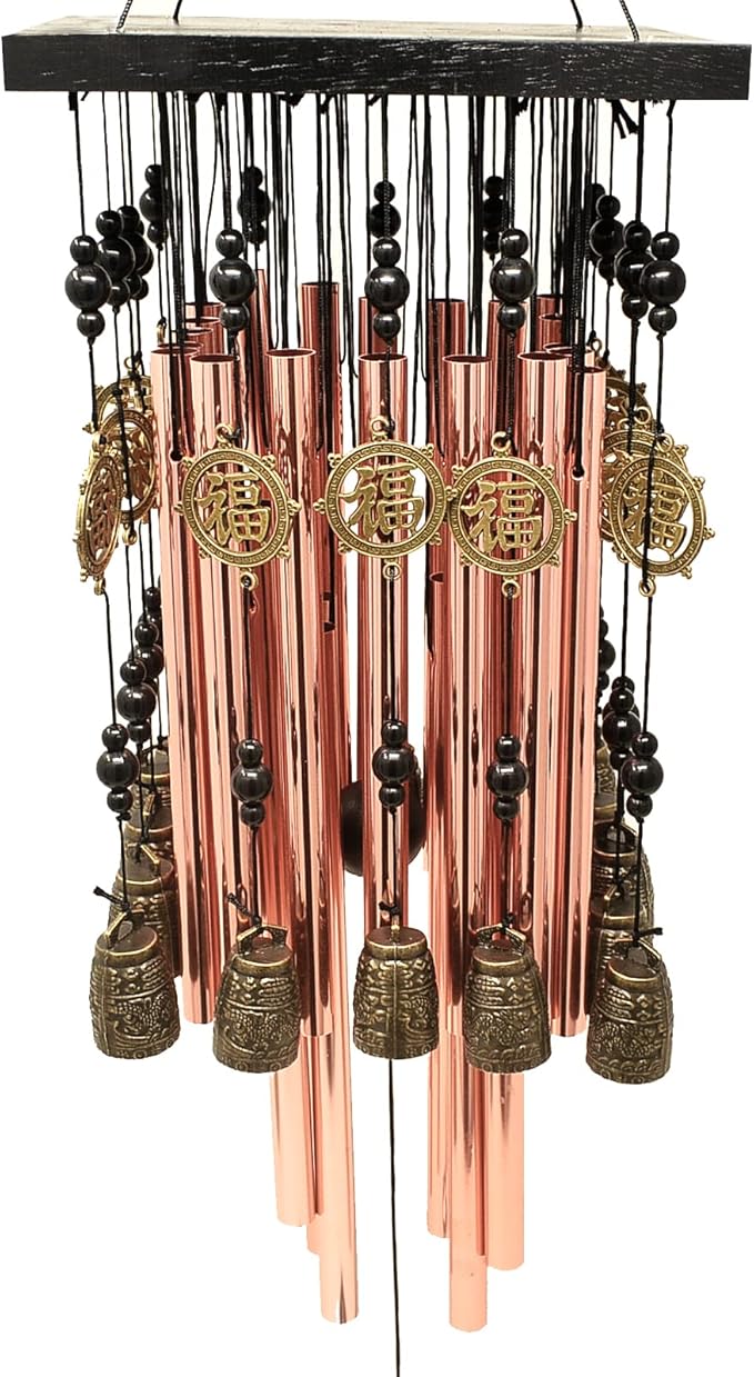 Outdoor Indoor 28 Metal Tube Wind Chime with Copper Bell Large Windchimes for Patio Garden Terrace W Fengshuisale Red String Bracelet W3089