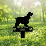 Custom English Toy Spaniel Metal Memorial Garden Stake Personalized Pet Grave Marker Name Sign Remembrance Stake Decor Sympathy Dog Loss,Outdoor Statues for Yard Garden Lawn Patio Pathway Grave.