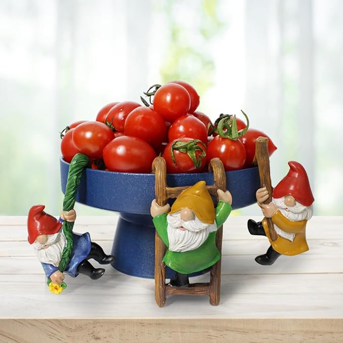 Set of 3 Cartoon Dwarf Pot Hangers - Climbing Ladder Figurines, Garden Patio Balcony Wall Decor, Hanging Ornaments for Flower Pot Edges, Perfect Festive & Special Occasion Gift