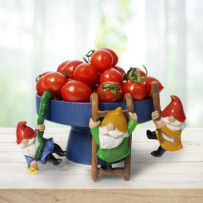 Set of 3 Cartoon Dwarf Pot Hangers - Climbing Ladder Figurines, Garden Patio Balcony Wall Decor, Hanging Ornaments for Flower Pot Edges, Perfect Festive & Special Occasion Gift