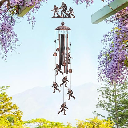 Bigfoot Wind Chimes Gift for Outdoor, Big Foot Gifts for Men Women Dad Grandpa, Memorial Gift Metal WindChimes for Outside Indoors Home Lawn Porch Patio Garden Decor Yard Decoration