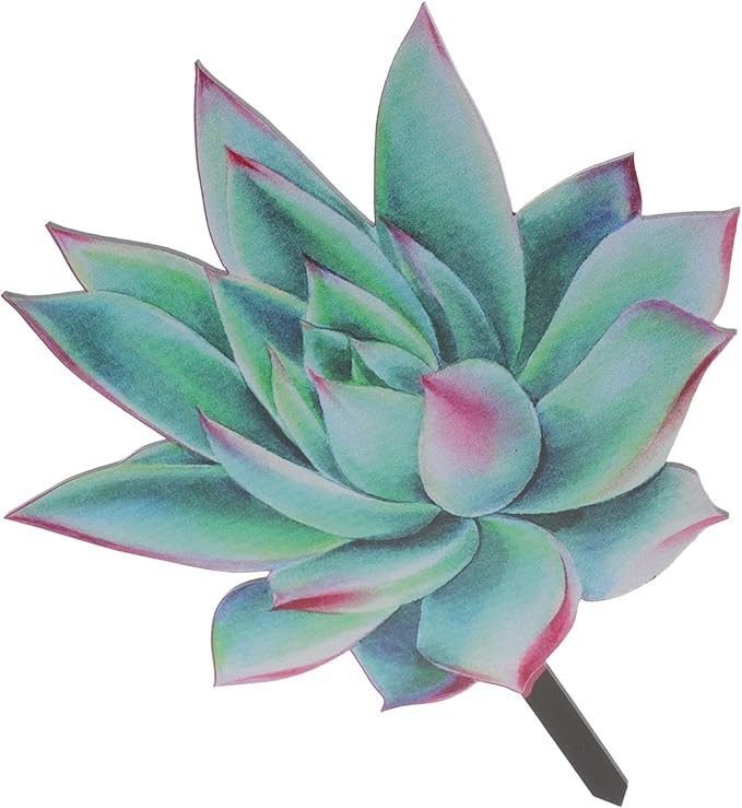 VICASKY Outdoor Acrylic Succulent Garden Stake Lifelike Plant Decor for Pathway and Courtyard Compact Decoration for Spring Vibrant Garden Ornament