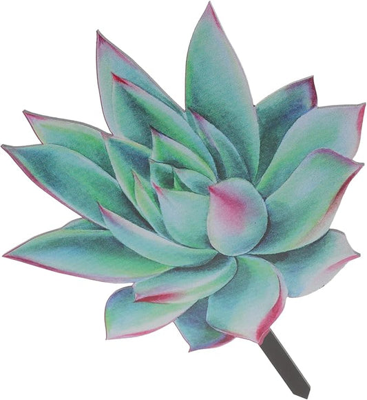 VICASKY Outdoor Acrylic Succulent Garden Stake Lifelike Plant Decor for Pathway and Courtyard Compact Decoration for Spring Vibrant Garden Ornament