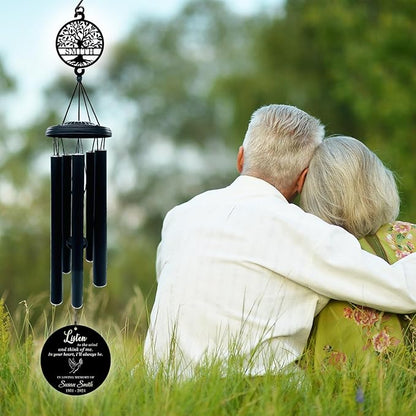 Personalized Memorial Wind Chime, in Memory of Wind Chime, Custom Sympathy Wind Chime Gift, Bereavement Gift