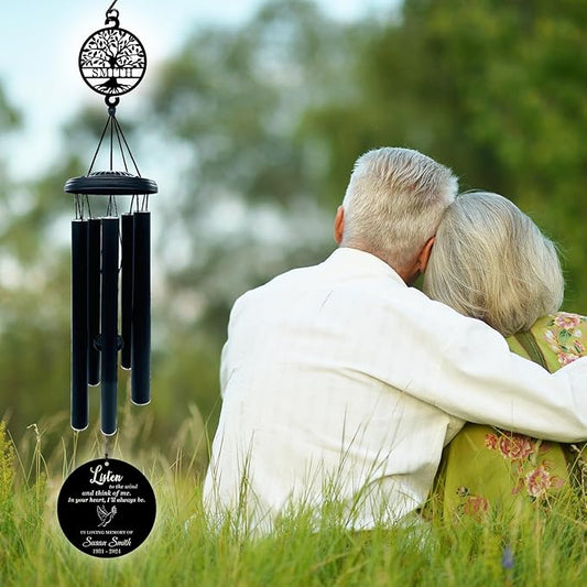 Personalized Memorial Wind Chime, in Memory of Wind Chime, Custom Sympathy Wind Chime Gift, Bereavement Gift
