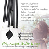 Large Wind Chimes for Outside Deep Tone,50" WindChimes Outdoors Unique Clearance Memorial Sympathy Wind Chimes for Loved one Mom Dad,House Warming Gifts New Home graden Decor (Black)