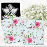 KY&BOSAM Angle Suncatcher in Loving Memory Glass Sun Catchers for Windows Hanging Wind Chime Ornament Pressed Real Flower and Metal Heart Charm Sympathy Bereavement Memorial for Loss Gift