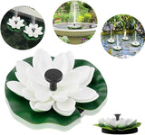 Solar Garden Fountain Water Lilies Designs Outdoor Bird Bath Accessories Suitable for Patios and Fish Pond Fish Pond Accessories
