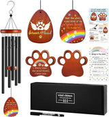 Dog Memorial Gifts Wind Chimes, Pet Memorial Sympathy Gifts for Dogs, Wind Chime Presents for Loss of Pet Dog Remembrance, Pets Passing Away Bereavement Grieving Gift