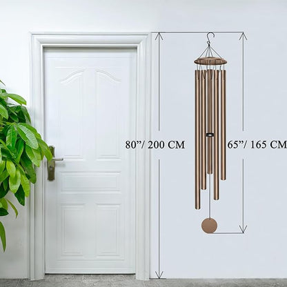 65" Extra Large Wind Chimes for Outside Deep Tone,Big WindChimes for Outdoor Porch Garden Patio Balcony Decor, Deep Tone Wind Chimes (Pink)