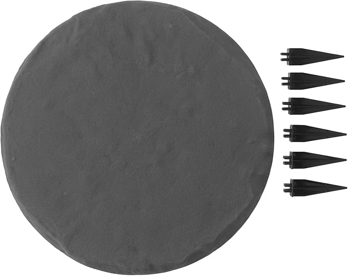 4Pcs 15.71in Garden Stepping Stones, Polypropylene Resin Step Stones with Ground Stakes, Pavers Decorative Walkway, Outdoor Walkway Stake Into The Ground for Lawn Garden Pathway