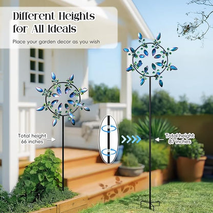 Pure Echo Large Wind Spinners Outdoor, Kinetic Metal Wind Spinners for Yard and Garden, Gift for Family or Friends (30'' W x 87'' H)