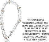 Hidden Hollow Beads Crystal Suncatcher Rear View Mirror 30mm Hanging Ornament Rhinestone Beaded Design Indoor Window & Home Décor (1 38mm Icicle Crystal)