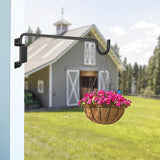 AILIN YELOKIE 16" 360° Swivel Plant Hange - Heavy Duty Solid Steel Wall Hook, 12-Directional Adjustable for Bird Feeders, Outdoor/Indoor Plants, Garden & Patio, Rust-Resistant Black