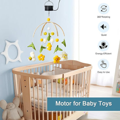 Goolyrusim Hanging Display Motor Plug in, Mount Electric Motor, Slow Rotating Motor, Mirror Disco Ball Socket Operated Revolving Motor for Wind Spinner Chime Sun Catcher Baby Crib Spinning Art