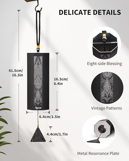 POGOLAB Wind Chimes for Meditation,Sound Healing,Dm Chord,Yoga Wind Chime for Home/Outdoor Decor