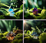 JKanruh 12 Pcs 1.5 to 1.8 Inch Resin Mushroom,Cute Mushrooms Fairy Garden Mushrooms Ornaments for Outdoor Decoration,Home Décor,Cake Decoration,DIY Bonsai Craft …