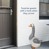 Bits and Pieces 19" Porch Goose with Motion Sensor and Honking Sound - Weather Resistant Polyresin Outdoor Garden Decor, Motion Activated Patio Decor, 19 Inches Tall x 10.5 Inches Wide