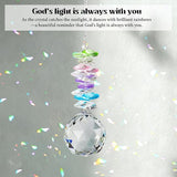 Christian Gifts for Women, Heart-Shaped Suncatcher with Cross - Religious Birthday Ornament with Scripture The Lord is My Light and My Salvation - Inspirational Catholic Spiritual Gifts