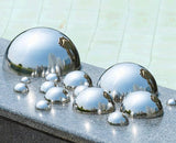 6pcs Hollow Hemisphere Ball Gazing Ball Half for Outdoor Decoration Shopping Mall Decor Wall Decorated (Silver)