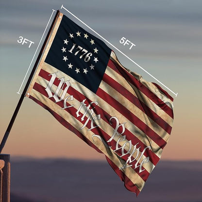 We The People 1776 Flag 3x5 FT Outdoor Vintage American Betsy Ross 13 Star Constitution Flags Indoor Garden Decoration USA Flags