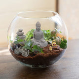 Meditation Zen Garden Accessories - Miniature Buddha Fairy Garden Kit Micro landscape Terrarium Kit DIY Japanese Mini Zen Garden Decor Chinese Potted Plant Culture Bonsai Decoration Bridge Pagoda