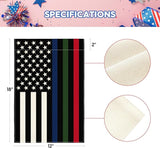 AVOIN colorlife Thin Blue Green Red Line Garden Flag 12x18 Inch Double Sided Outside, American Stars and Stripes Patriotic Yard Outdoor Decoration