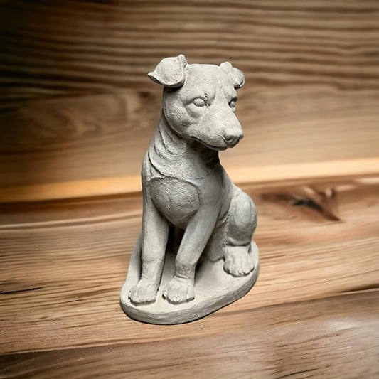 Concrete Jack Russell Memorial Sitting Jack Russell Dog Figurine Outdoor Garden Sculpture