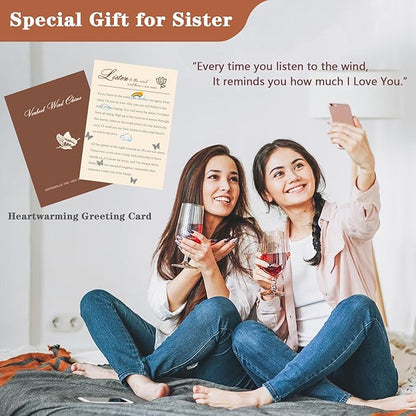 Bestie Gifts for Women, Friend Birthday Gifts for Women, Friendship Wind Chime for Christmas, Birthday, Mothers Day