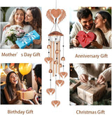 INFUNLY Outdoors Wind Chimes Love Wing Music Wind Chimes Large Aluminium Memorial Wind Chime Inspirational Gift for Women Garden Patio Home Decor