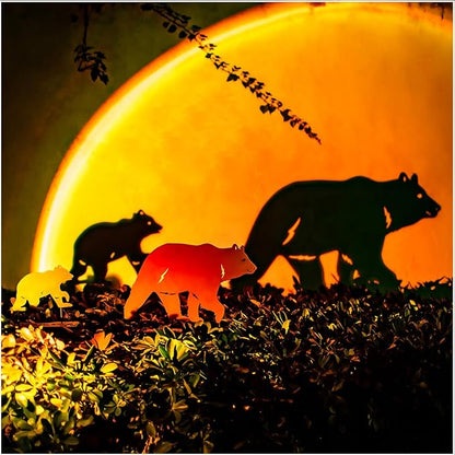 Bear Metal Garden Stakes Decorative Bear Gifts for Women/Men Bear Lovers Gifts,Black Bear Silhouette Statues for Yard Art,Outdoor Decor,Outside,Patio,Lawn Ornaments,Garden Decorations