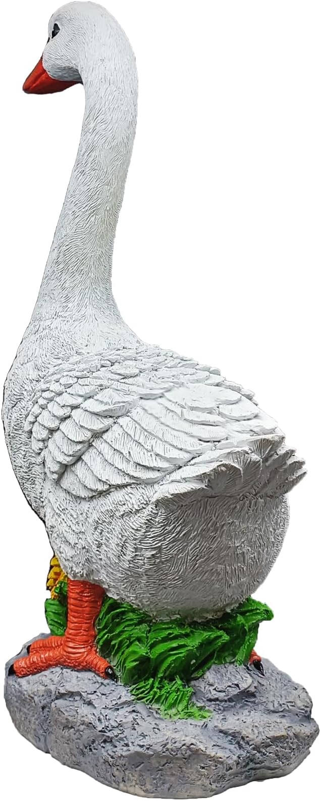 Joyful Porch Goose Statue Cygnus, Big Resin Garden Lawn Yard Décor, Sculpture, 20 inches High Figurine, Duck, Indoor and Outdoor, by GGTown TM