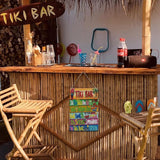 YOYI ART Tiki Bar Decor Beach Signs Tiki Bar Signs, Patio Signs Tiki Bar Accessories, Vintage Metal Welcome Tin Signs for Home, Patio, Outdoor, Pool and Backyard Wall Decor Art, 8 x 12 inch