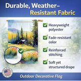 Caroline's Treasures Montana Bitterroot in Watercolor House Flag Large Porch Sleeve Pole Decorative Outside Yard Banner Artwork Wall Hanging, Polyester, House Size, Multicolor