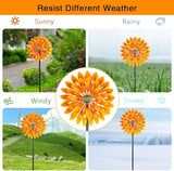 VEWOGARDEN Sunflower Wind Spinner with 6 Blades, Metal Kinetic Wind Spinners Outdoor for Yard, Garden, Lawn Decorations