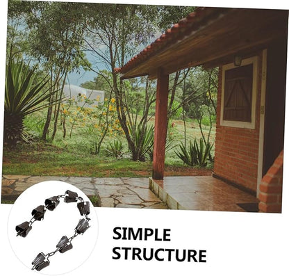 Abaodam 1M Chain for Gutter Decorative Copper Downspout Rain Chain with Unique Flower Design Durable Art Rain Chain for Efficient Rainwater Collection