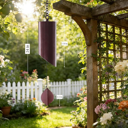 Wind Chimes for Outside Deep Tone, Deep Resonance Serenity Bell Wind Chimes,Metal Windbell, Weather Resistant Modern Wind Chimes for Patio Garden Porch Bronze