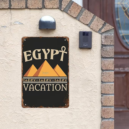 Patio Wall Decor Egypt Vacation Vintage Signs Dining Room Retro Metal Wall Art For Home,Cafe,Office,Yard & More: Decorative Plaque With Inspirational Life Quotes 8X12inch