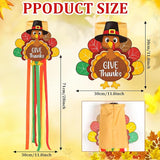 Thanksgiving Turkey Windsock with Streamers Thanksgiving Decorations Outdoor Hanging Decor for Fall Garden Flag Holiday Party Home Tree Lawn Patio Window Yard Wall Balcony Riband Wind Sock Colorful
