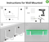 HFHOME 2 PCS Adjustable Planter Box Brackets (6 to 12.5 in), Universal Window Box Brackets, Heavy Duty Metal Flower Box Wall Mounting Hooks for Balcony, Fences, Patio, and Garden - White