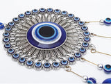 Creative Handmade Alloy Wind Chime Evil Eye Butterfly Sunflower Talisman Pendant Handmade Good Luck Charm, Car Kitchen Home Garden Patio Office (1pc Evil Eye)