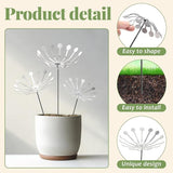 3Pcs Raw Dandelion Creativity Iron Art with Flower Stems Dandelions Garden Stake Metal Flower Pots Lawn Decor for Parents Gift Wedding Outdoor Furniture Home Yard Farm Courtyard Decoration