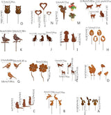 Metal Animal Yard Decors Arden Art Rusted Animals or Outside Decorations Outdoor Decorative Stake Lawn Accessory