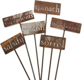 Classic Metal Garden Markers 19 Inches Tall (spearmint, Naturally Rusted)