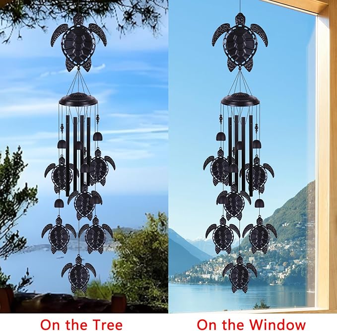 Sea Turtles Wind Chimes Outdoor Decoration, Turtle Wind Catcher, Retro Wind Bells, Memorial Wind Chime, Blessing Windchimes for Home,Balcony,Yard,Room,Xmas,Party,Indoor,Garden Decor, Gifts for Mom