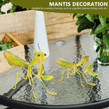 DOITOOL Mantis Shape Pendant Metal Garden Decor Set of 3 Outdoor Yard Sculptures for Patio Lawn Wall Decoration 8.66X2.55X5.51 Inches
